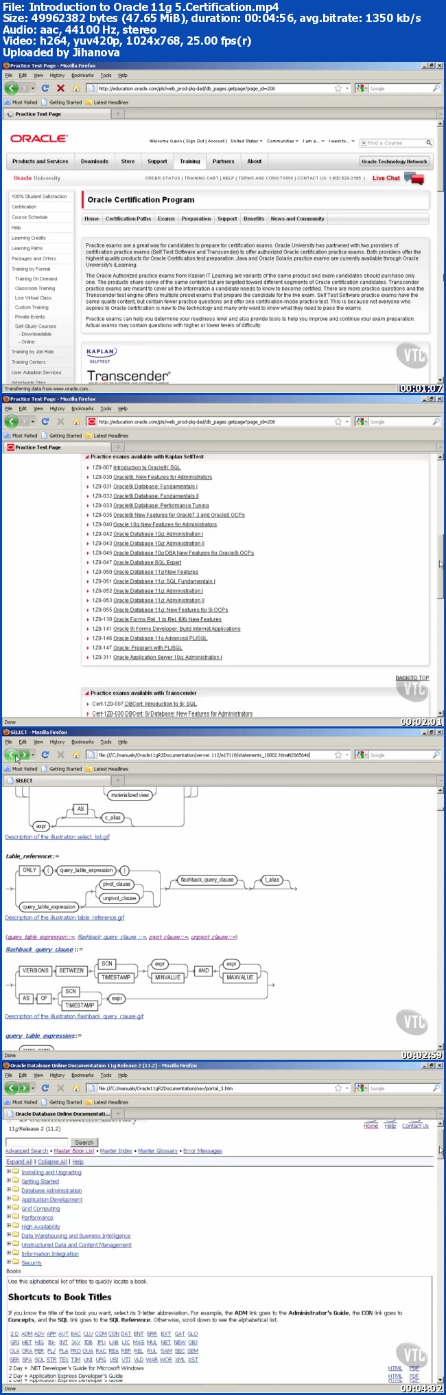 Vtc - Introduction To Oracle 11g