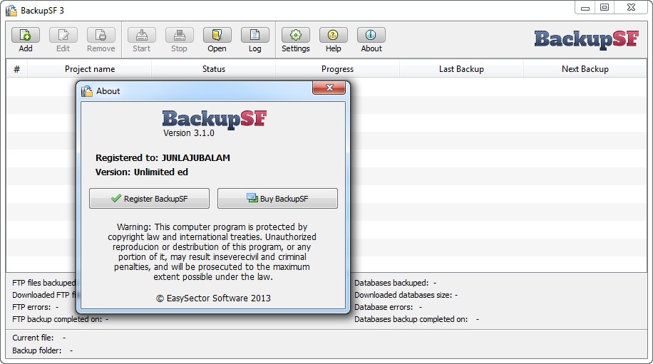 BackupSF 3.1.0 Unlimited