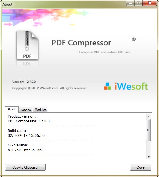iWesoft PDF Compressor 2.7.0.0