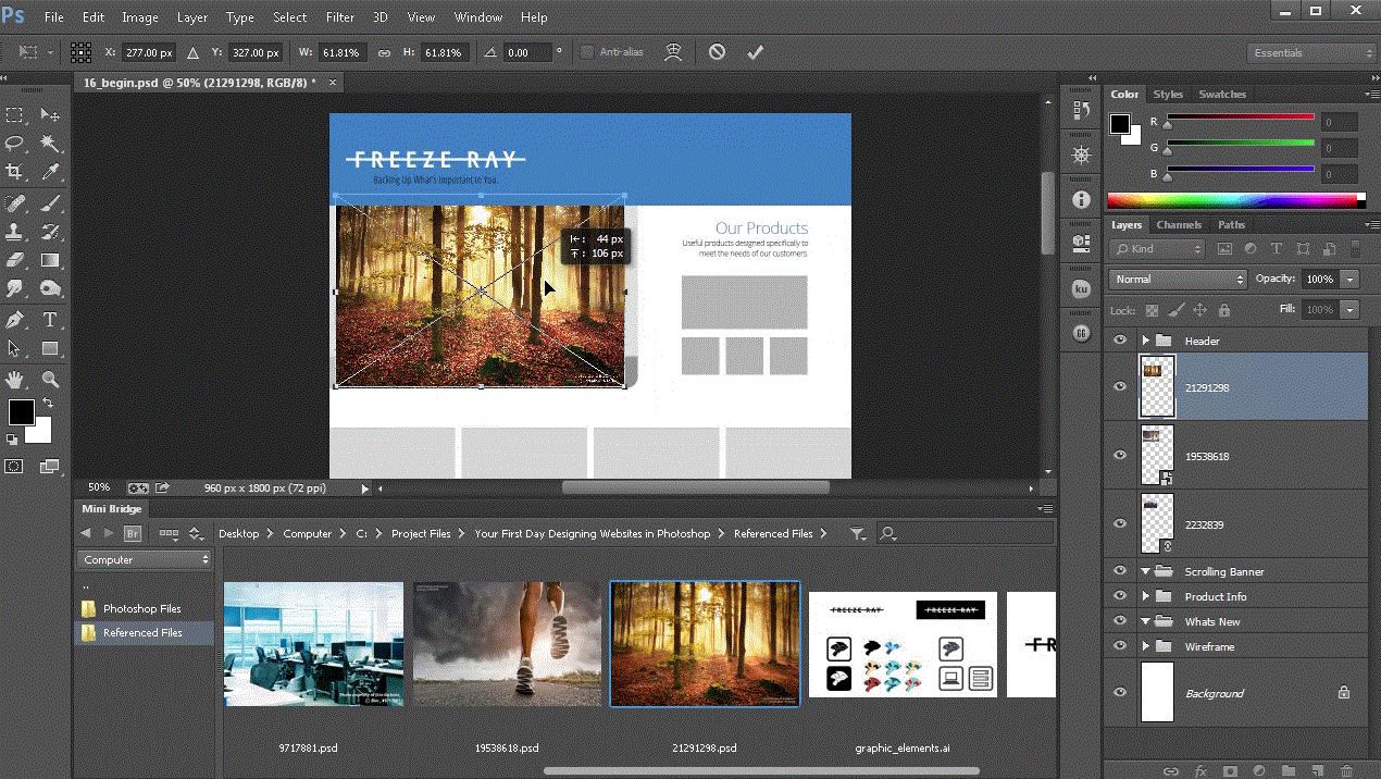 Your First Day Designing Websites in Photoshop