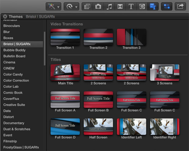 SugarFx Bristol 1.0 Animated Theme for FCPX (Mac OS X)