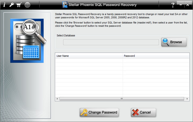 Stellar Phoenix SQL Password Recovery 1.0.0
