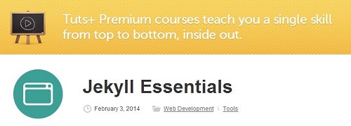TutsPlus – Jekyll Essentials