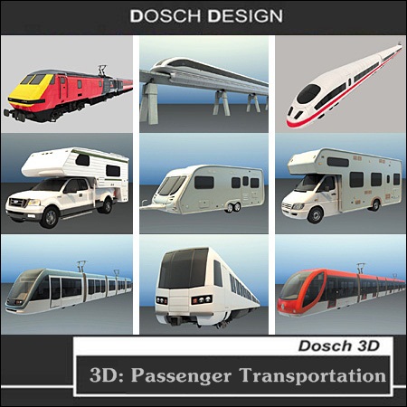 Dosch Design _ 3D : Passenger Transportation 交通运输工具模型