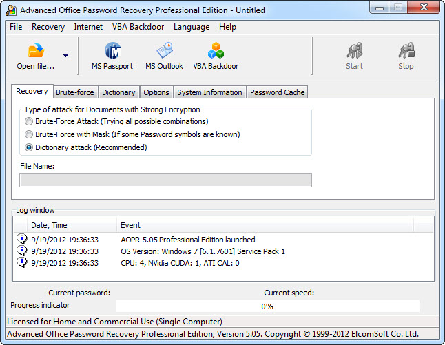 Advanced Office Password Recovery Professional 5.50.477