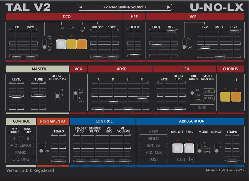 Togu Audio Line TAL-U-NO-LX 2.51 Win/MacOSX