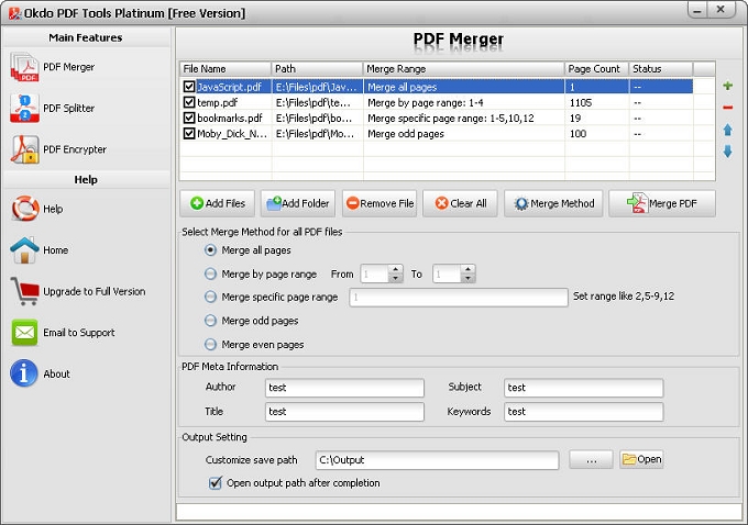 Okdo PDF Tools Platinum 2.6