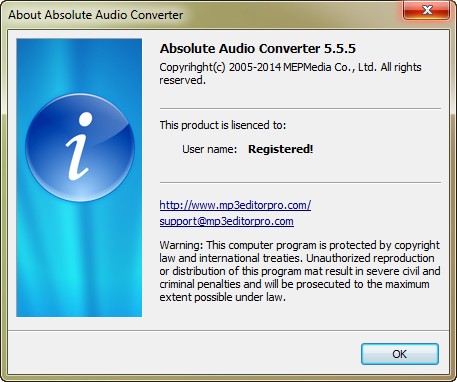 Mepmedia Absolute Audio Converter 5.5.5