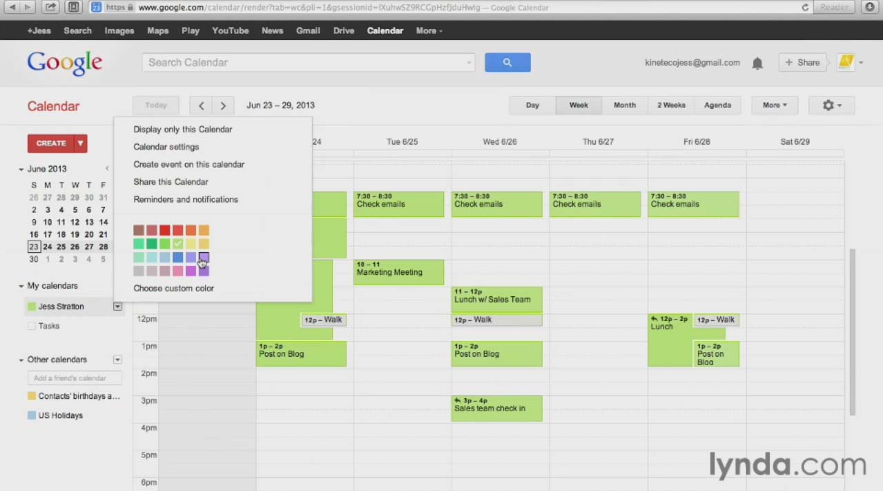 Google Calendar Essential Training