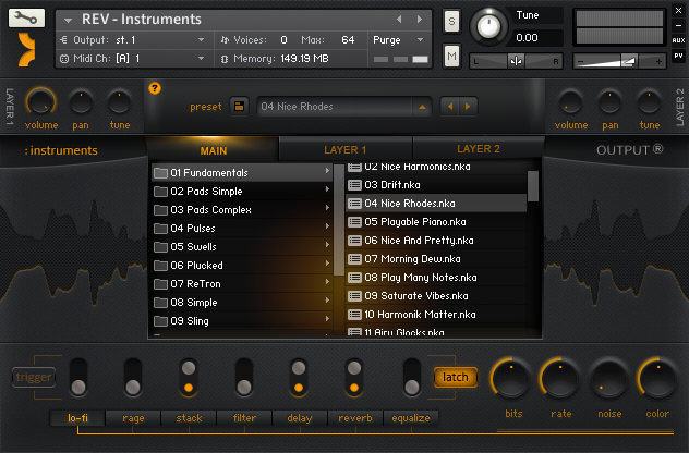 Output REV KONTAKT