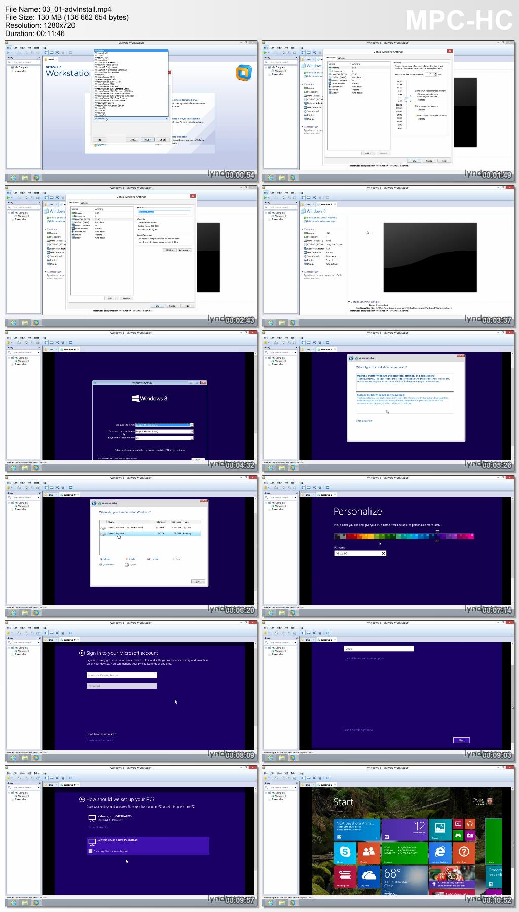 Lynda - Installing Windows 8 in VMware Workstation