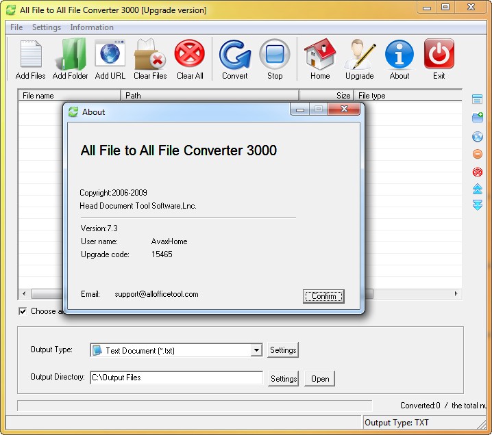 All File to All File Converter 3000 7.3