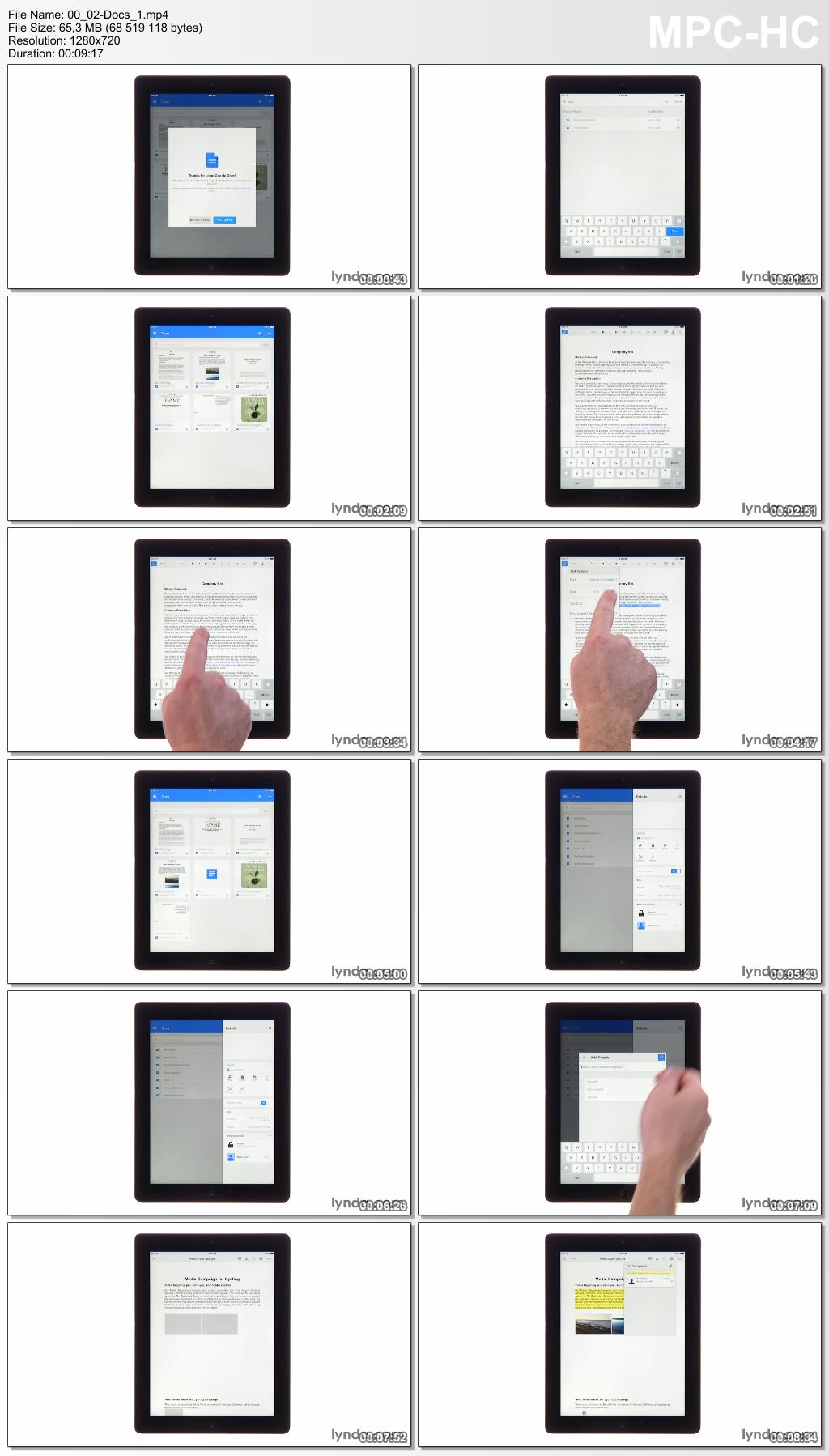 Lynda - Google Docs and Sheets on iOS First Look