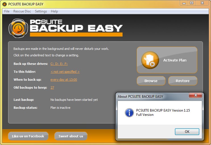 PCSUITE Backup Easy 1.15