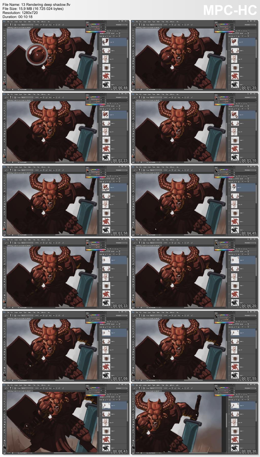 Dixxl Tuxxs - Illustrating a Fantasy Minotaur in Photoshop