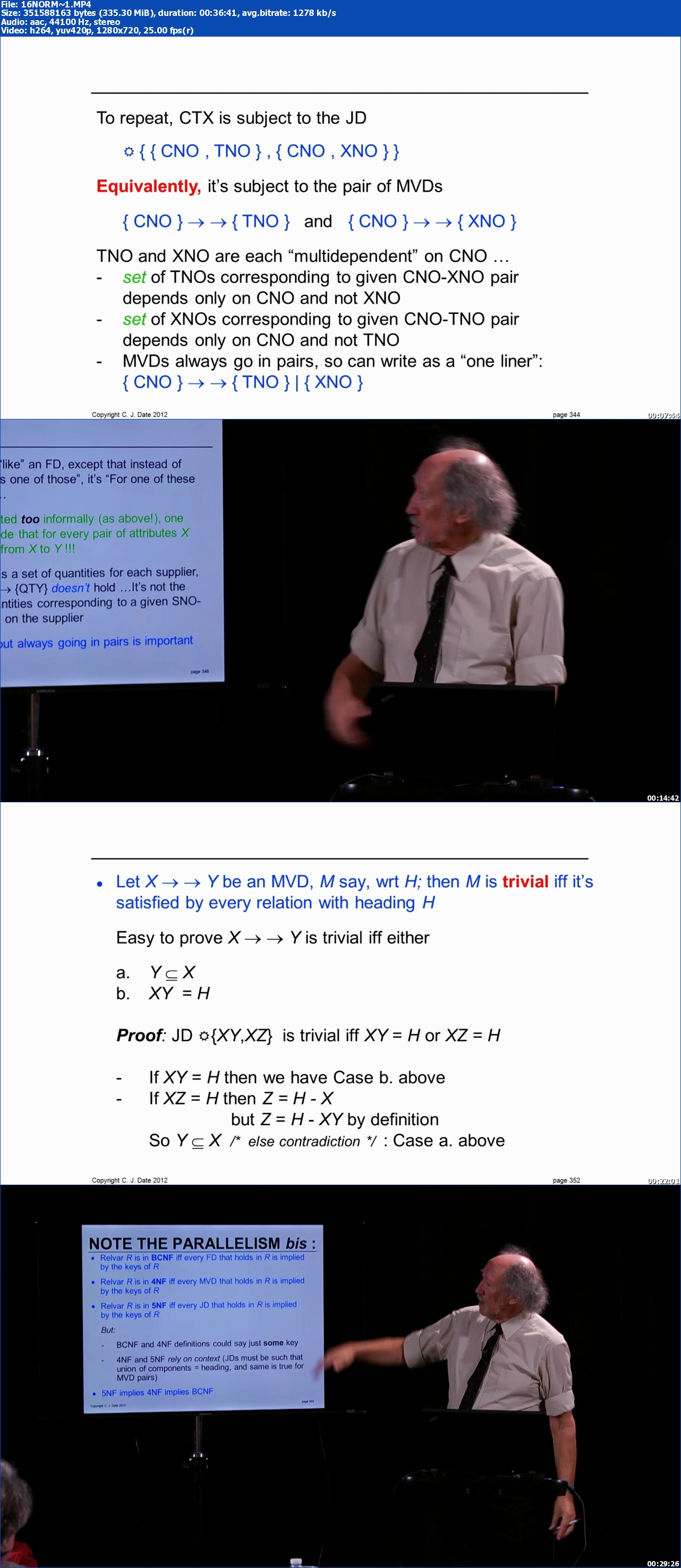 Oreilly - C.J. Date's Database Design and Relational Theory: Normal Forms and All That Jazz Master Class