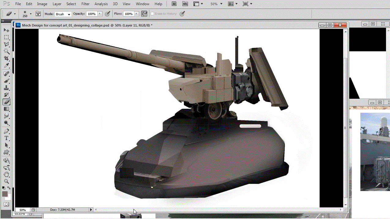 Concept Designing a Mech Weapon in Photoshop