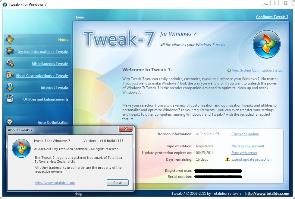 Tweak-7 1.0 Build 1175 