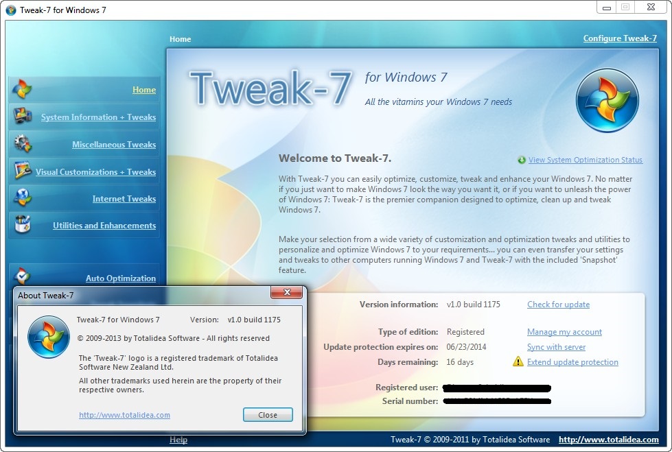 Tweak-7 1.0 Build 1175
