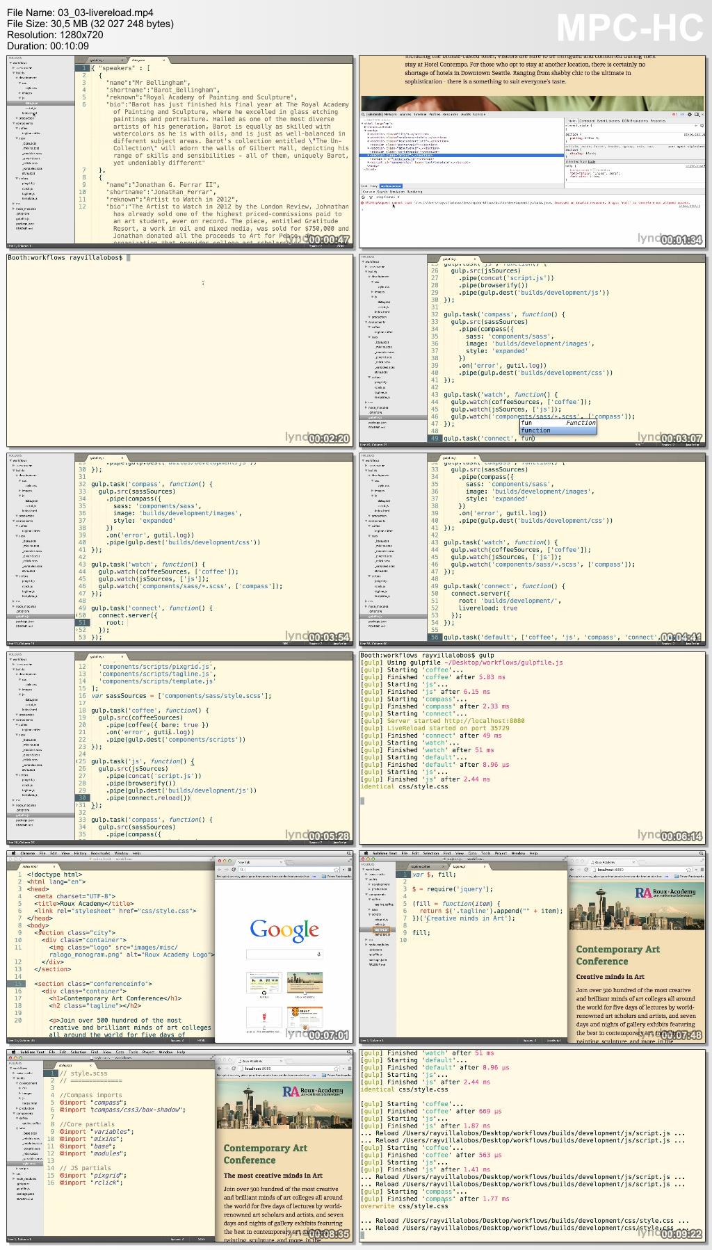 Lynda - Web Project Workflows with Gulp.js, Git, and Browserify
