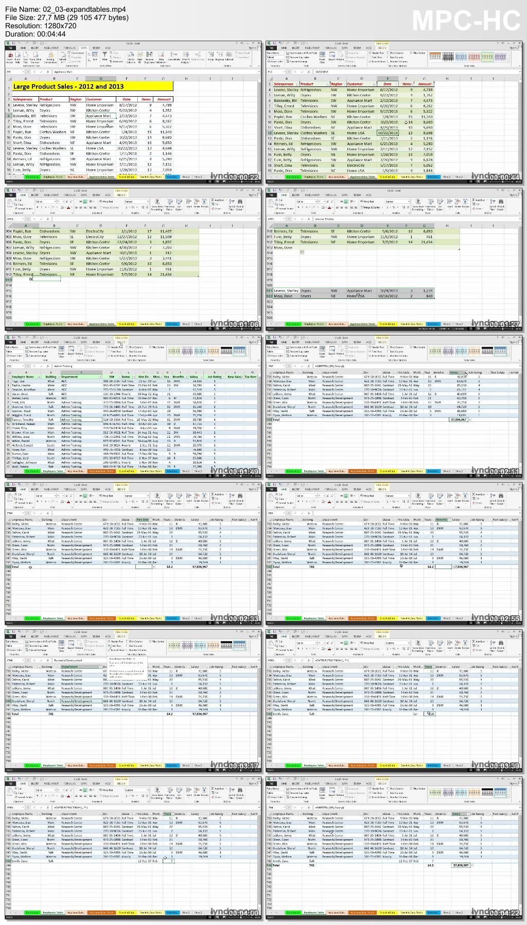 Lynda - Setting Up a Database in Excel 2013