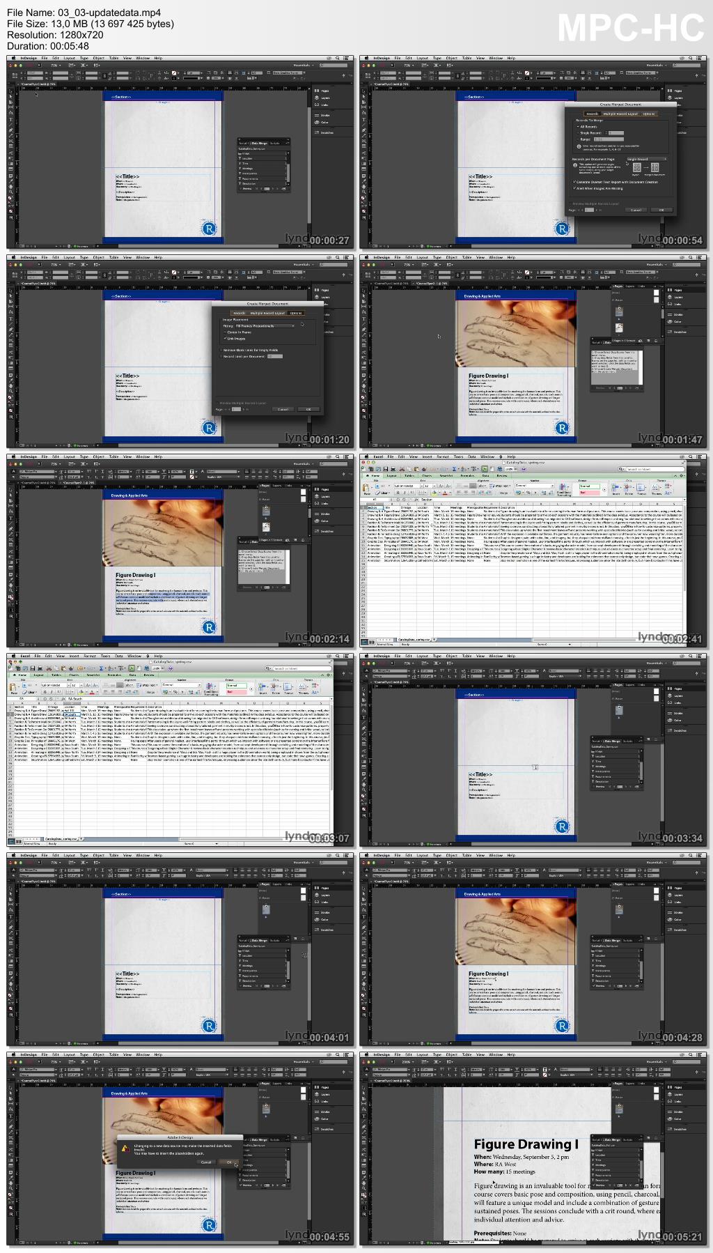 Lynda - InDesign Insider Training: Data Merge and Database Publishing (Updated Jul 02, 2014)