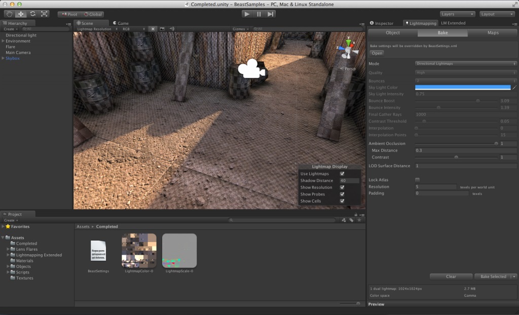 Unity Cookie – Introduction to Beast Lighting
