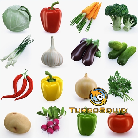 TurboSquid – Collection of Vegetables 3D蔬菜模型