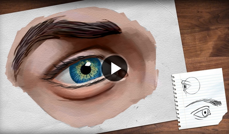 Dixxl Tuxxs – Drawing the Human Eye in Photoshop