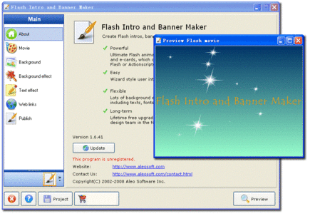 Aleo Flash Intro Banner Maker 4.0