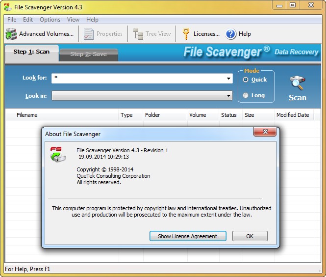 File Scavenger 4.3 Revision 1