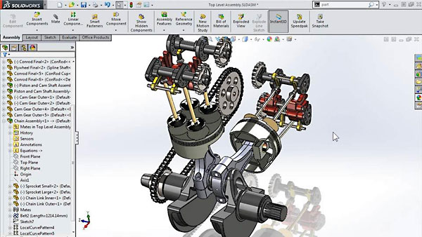 Lynda – Modeling a Motorcycle Engine with SolidWorks