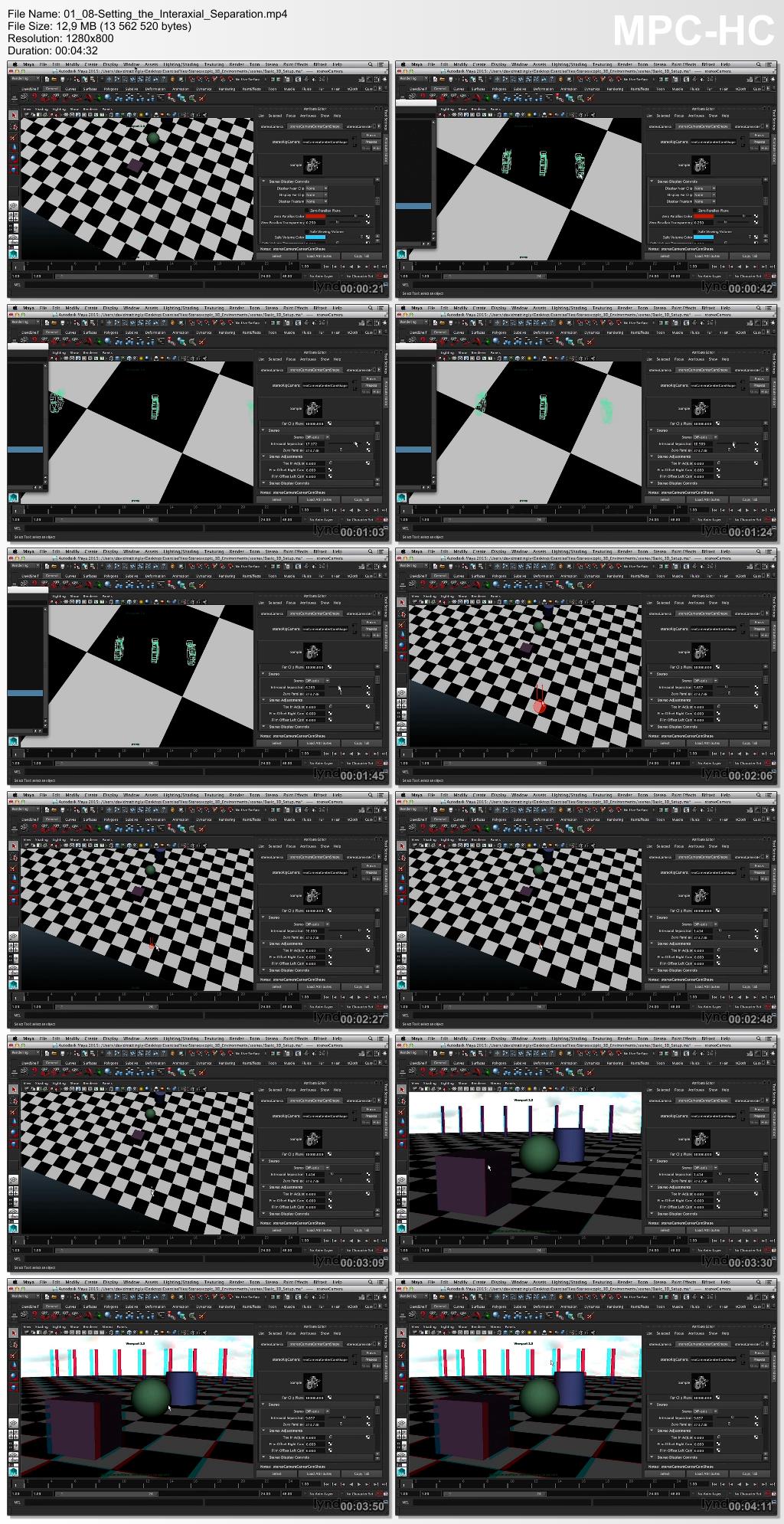 Lynda - Stereoscopic 3D Environments in Maya