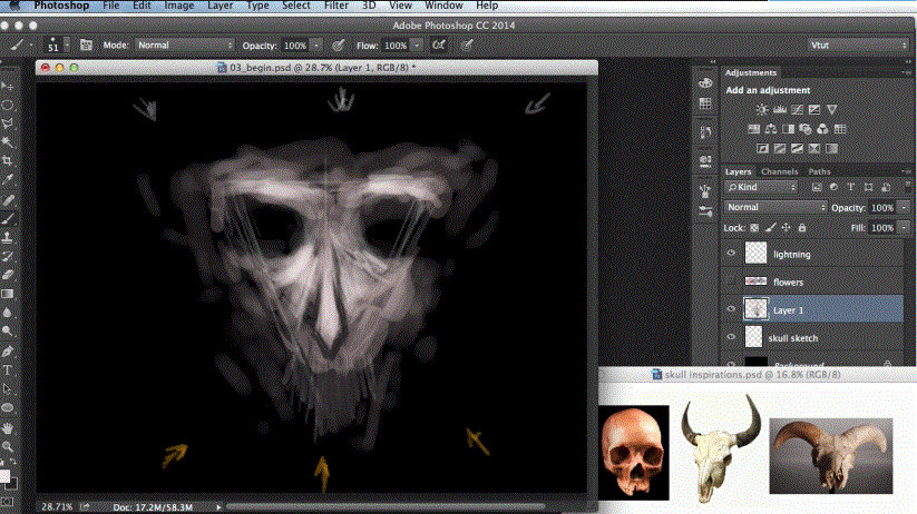 Designing a Surreal Skull in Photoshop