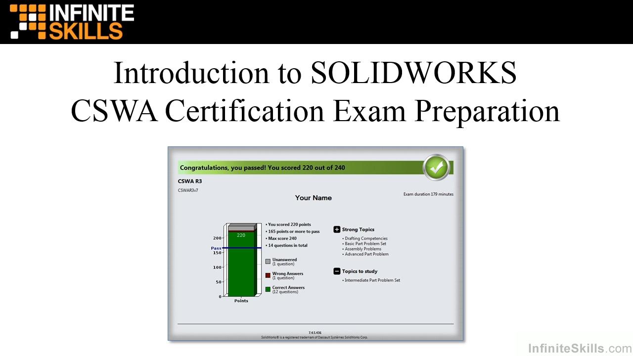 InfiniteSkills - Certified SolidWorks Associate (CSWA) Exam Training