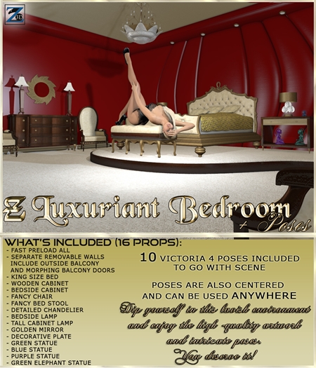 Z Luxuriant Bedroom + Poses