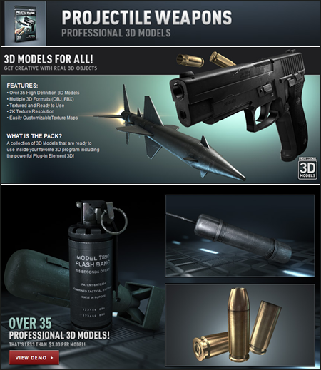 Videocopilot Projectile Weapons