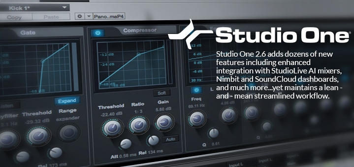 Presonus Studio One Pro v2.6.3 WIN/OSX 划时代的音乐创作与制作软件