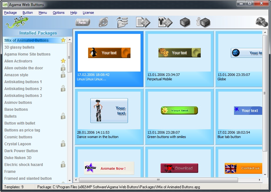 Agama Web Buttons 3.00.1 Multilanguage