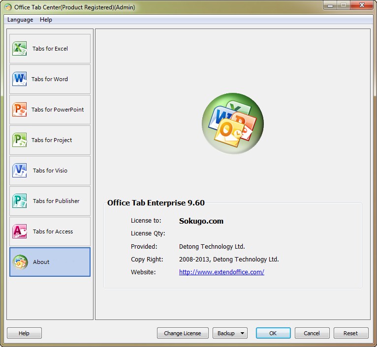 Office Tab Enterprise Edition 9.60