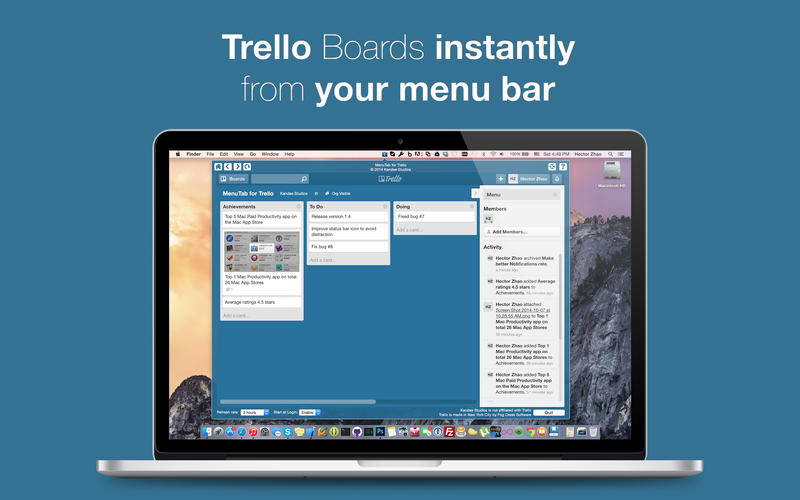 MenuTab for Trello v1.6 Retail Mac OS X