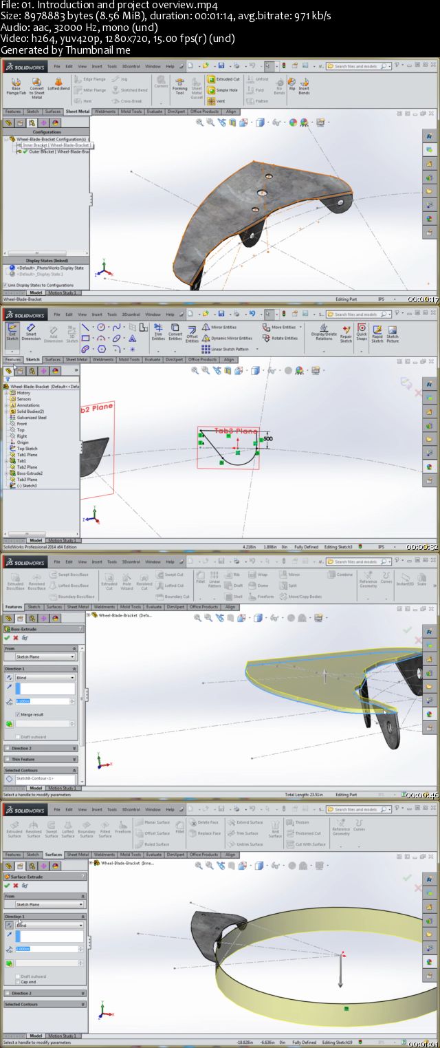Dixxl Tuxxs - Creating a Wheel Blade Bracket in SolidWorks