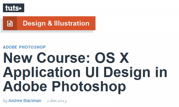New Course: OS X Application UI Design in Adobe Photoshop