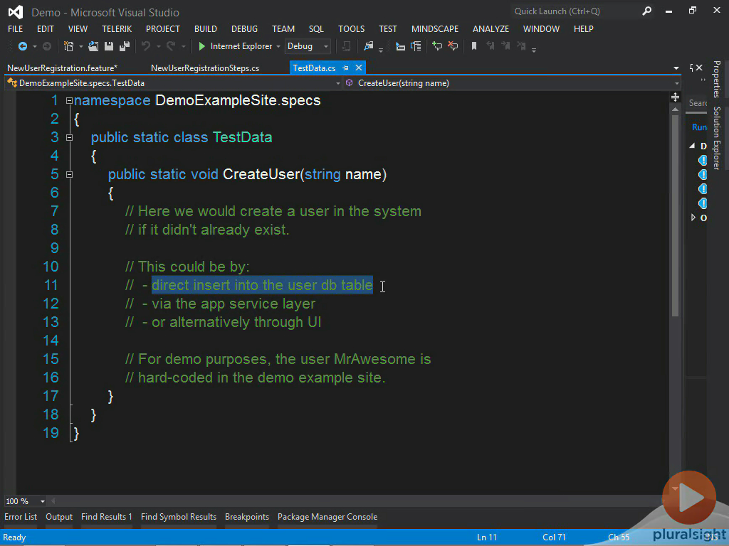 Pxxx - Automated Acceptance Testing with SpecFlow and Gherkin