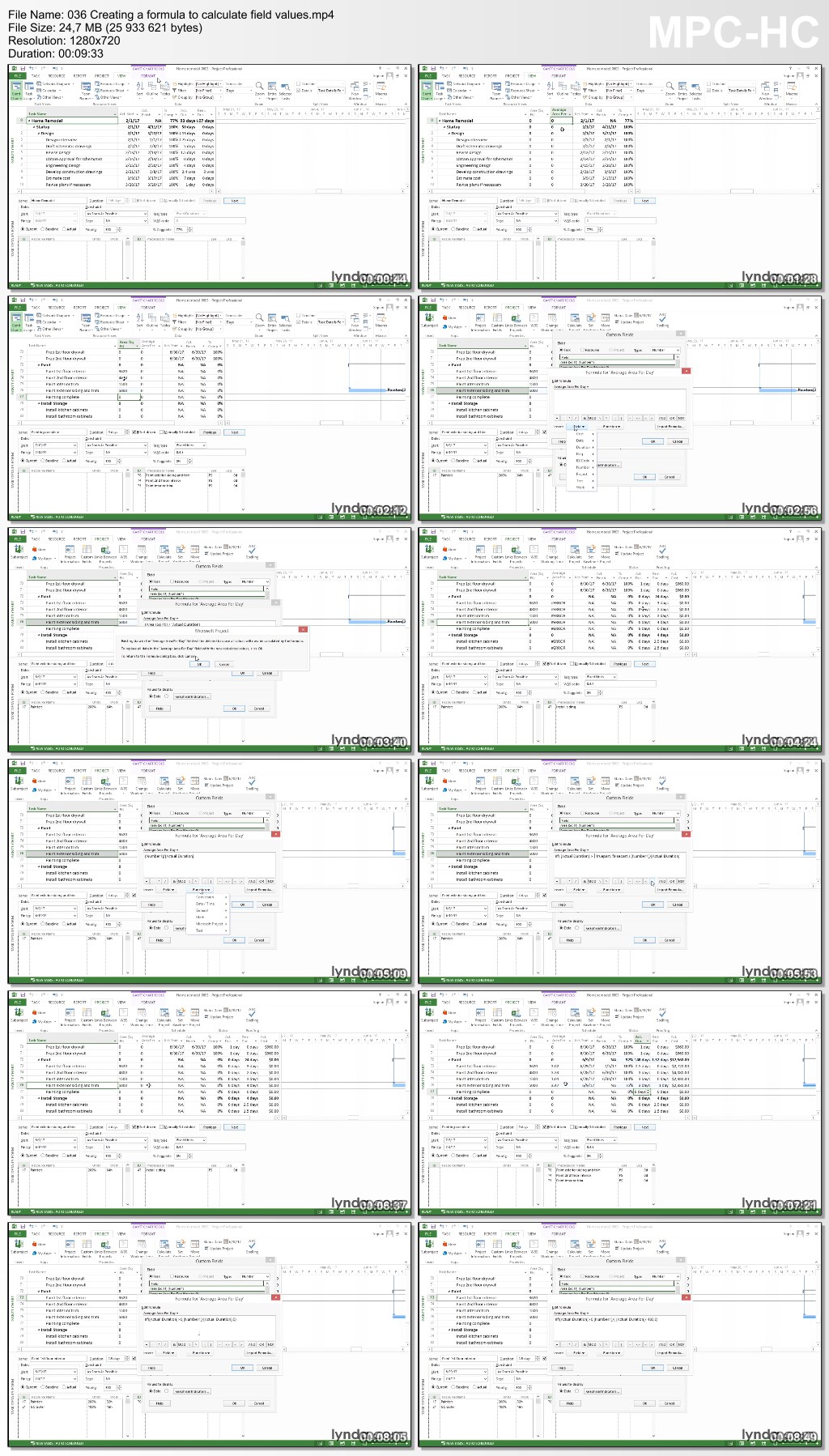 Lynda - Advanced Microsoft Project