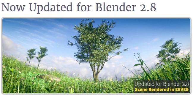 BlenderMarket – Realistic Tree Asset Pack – 2.8 + eevee update