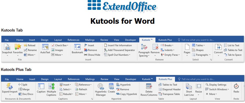 Kutools for Word 9.0 Multilingual