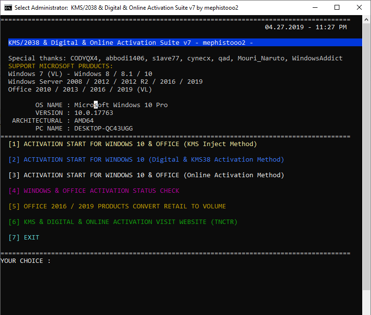 KMS/2038 & Digital & Online Activation Suite v7.1