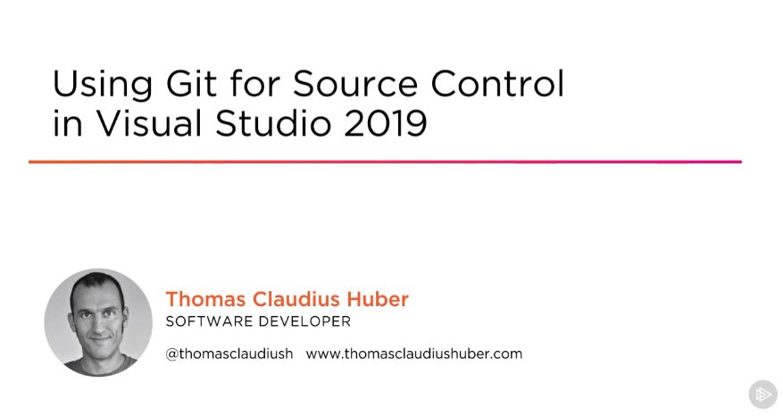 Using Git for Source Control in Visual Studio 2019