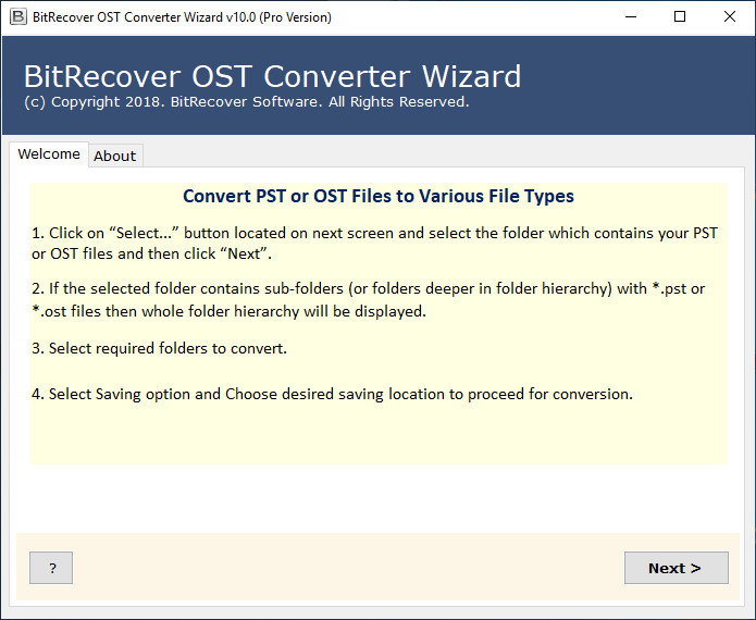 BitRecover OST Converter Wizard 10.0